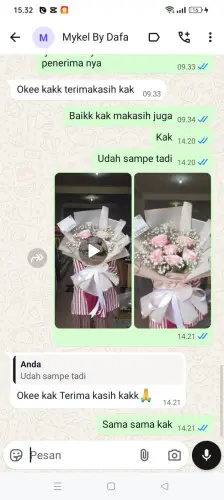 Testimonial Buket Bunga kedamaian