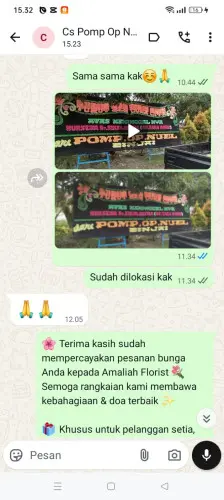 Testimonial Papan Bunga kedamaian