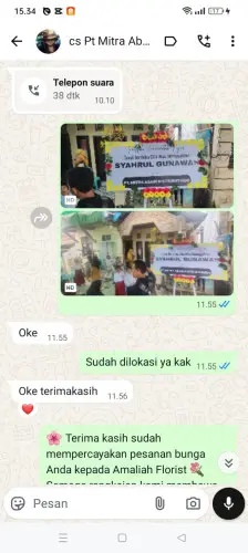 Testimonial Papan Bunga kedamaian