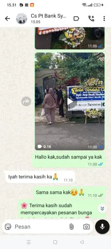 Testimonial Papan Bunga kedamaian